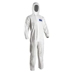 Coverguard - Combinaisons jetables à base de films microporeux 55g/m2 avec capuche type 5et 6 blanc 5M20 COVERALL (Pack de 25) Blanc Taille L - Taill_0