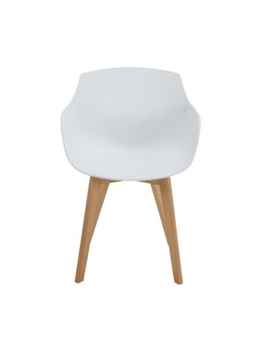 Fauteuil multi-usages BILLY - neuf - coque en polypropylène, piétement en bois naturel_0