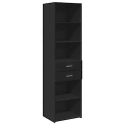 HELLOSHOP26 - Buffet bahut commode armoire meuble de rangement organisateur cuisine salle de séjour salon haut 50 x 42,5 x 185 cm bois d'ingénierie_0