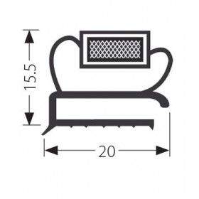 Joint JPAB104 - Pièce détachée pour chambre froide - Vendu sur mesure et en longueurs de 2,50 m_0