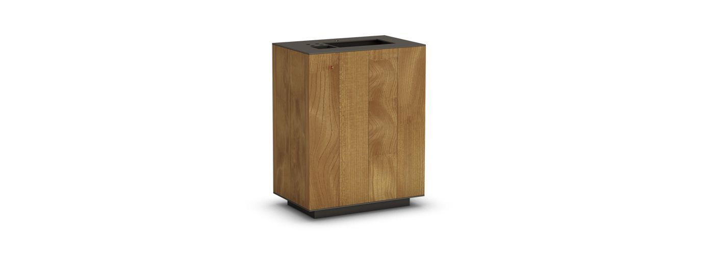 La corbeille rétro - poubelle publique - The Italian Lab - capacité 120 L - L 380, P 600, H 760 mm_0