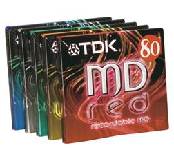 TDK MD-C80MIX5 PACK COLOUR MIX LOT DE 5