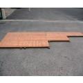 Plancher pour piste de danse - intérieur et extérieur - épicéa tri-plis - teinte brun clair mat - montage en quinconce_0