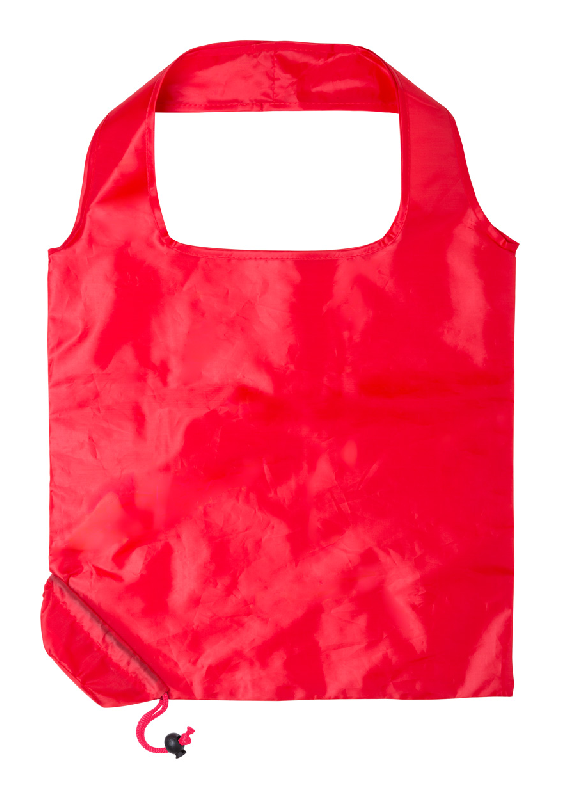 Sac shopping pliable coloré en polyester 190T - rouge - 24.25 gr_0