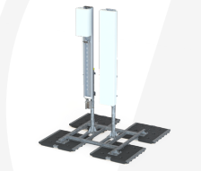 Supports double antennes coplanaires - 4G et 5G - solutions autostables - position haute et maintenance au sol_0