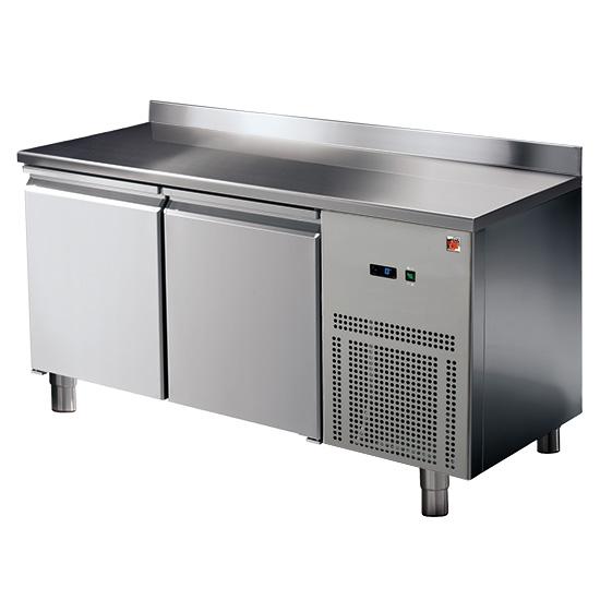 Table réfrigérée 2 portes gn 1/1 avec dosseret -2°/+8°c - 1400x700x850 mm - BNA0211_0