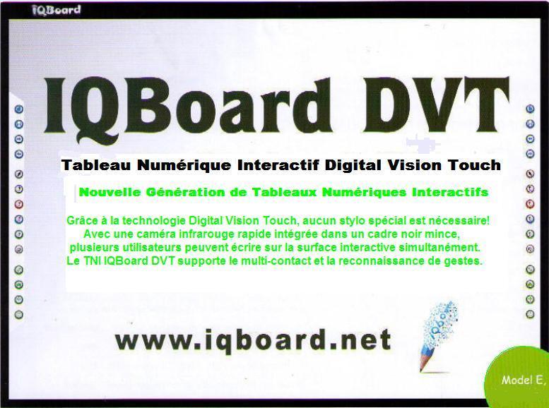 Tni tactile IQBoard DVT-82 2U - Écriture au stylo, déplacement au doigt et logiciel interactif_0