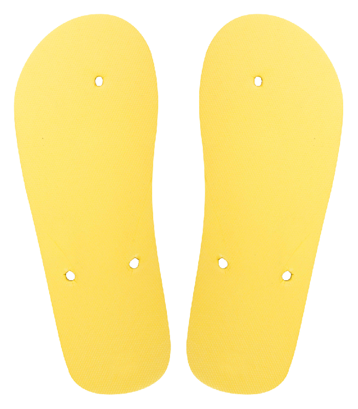 Tongs en PE avec brides en PVC - Semelles personnalisables - Couleur jaune - Quantité minimale 50 paires_0