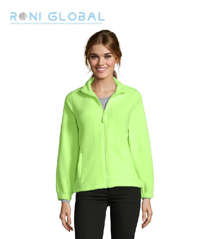 Veste micropolaire de travail femme zippée - NORTH SOL'S - polyester densité accrue - coupe ajustée_0