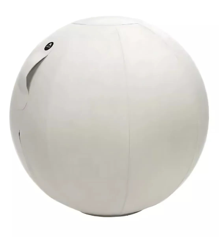 Ballon ergonomique ERGOBALL beige - Ø 65 cm, housse déhoussable, poignée intégrée, PVC anti-éclatement_0
