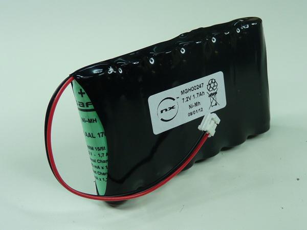 Batterie industrielle Nimh 6x AA 6S1P ST1 7.2V 1.6Ah FC - Marque NX_0