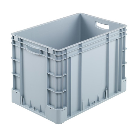 Bac gerbable à parois et fond plein - 80 L - BLP604042SI - Dimensions 600x400x420 mm - Couleur gris_0