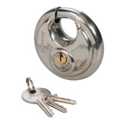 Cadenas Circulaire en Acier Inoxydable 70 mm – Sécurisé et Durable – Protection Optimale - Silverline - gris 5060012965365_0