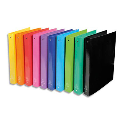 CLASSEUR 4 ANNEAUX EXACOMPTA IDERAMA - EN CARTE 18/10E - DOS 4 CM - A4 - COLORIS ASSORTIS - LOT DE 10