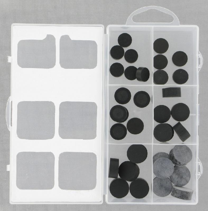 Coffret 36 clapets pleins COMAP - caoutchouc - pour robinets - 7.3x13.4 cm_0