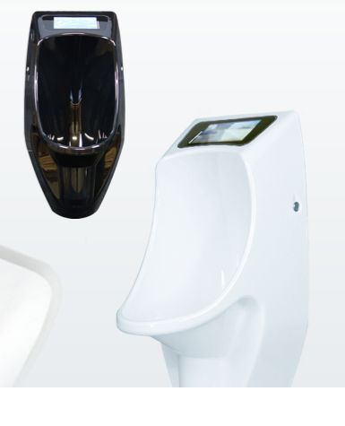 Urinoir sans eau en plastique résistant et léger - URIMAT CompactVideo avec écran publicitaire intégré_0