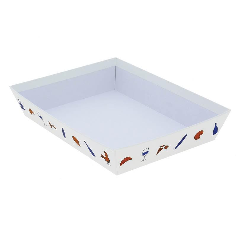 Corbeille carton rectangle Hexagone 27x20 -_0