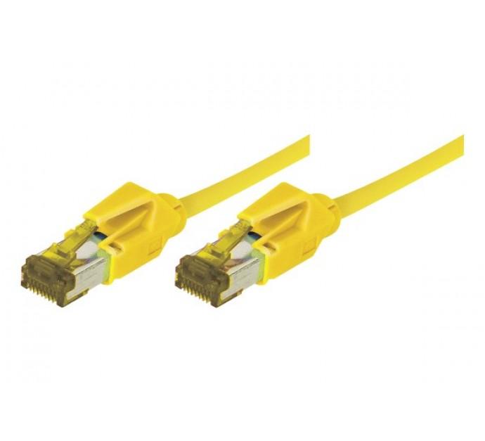 Cordon RJ45 sur câble catégorie 7 S/FTP LS0H Snagless jaune - 5 m - Débits jusqu'à 10 Gbps - Connecteurs HIROSE CAT. 6A_0