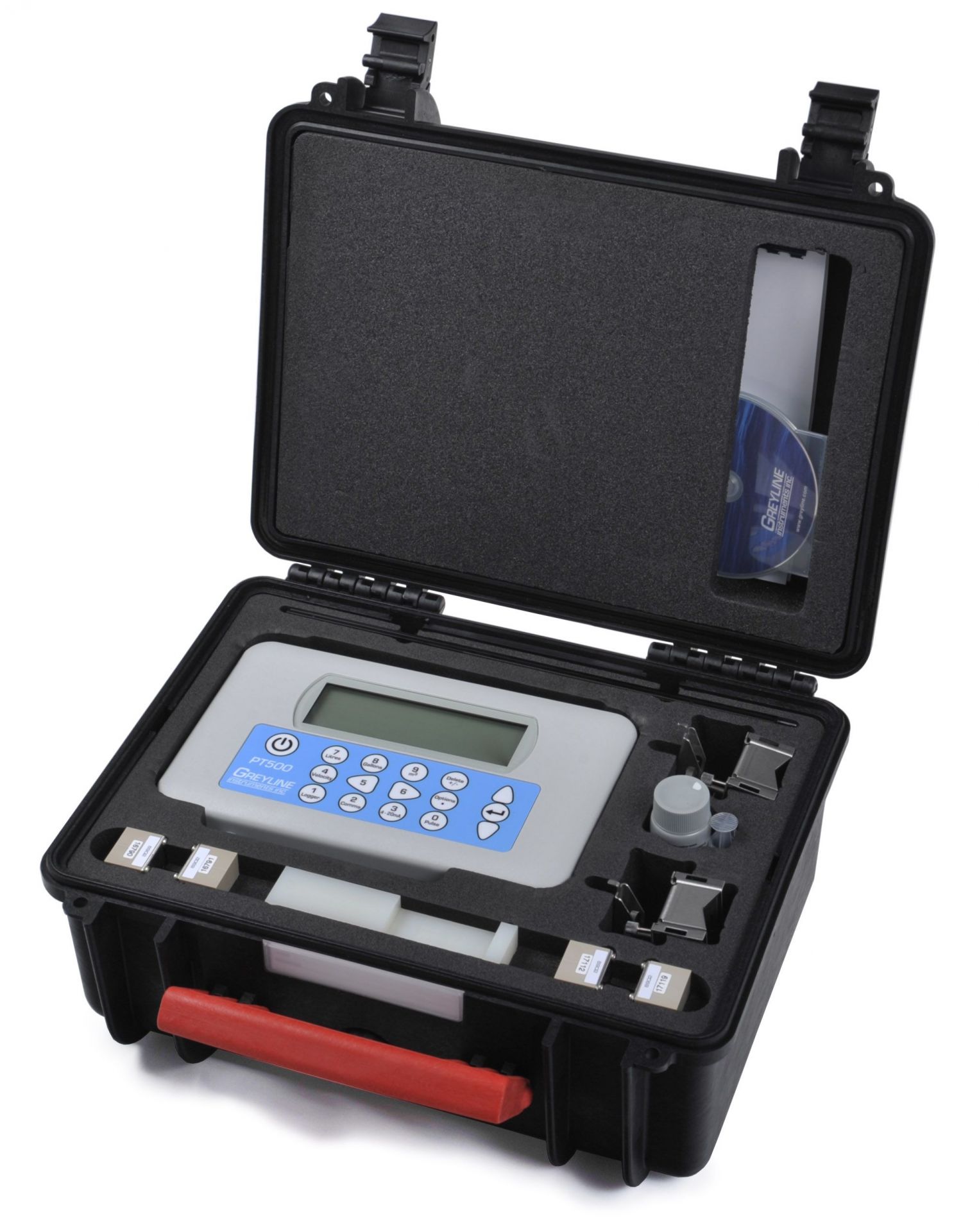 Débitmètre enregistreur portable non intrusif pulsar greyline pt400/pt500 pour conduite en charge_0