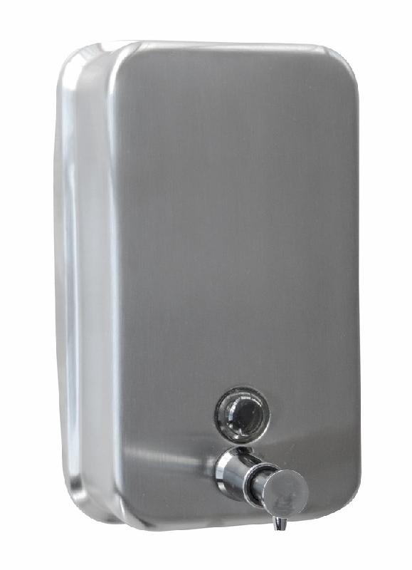 Distributeur de savon en acier inox - 1,2 litres - 130x105x203 mm - 460220_0