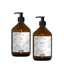 Flacon distributeur en verre ambré - Savon mains & Liquide vaisselle - Collection Bôcalys - 500ml - marron verre B-PO-SMLV500_0