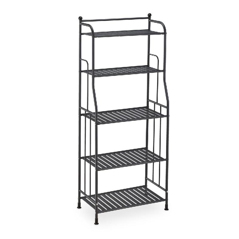 Helloshop26 - Étagère de rangement polyvalente 133 x 56 x 28 cm pratique pour salle de bain et cuisine en acier noir 13_0011488 - noir acier 3000245_0