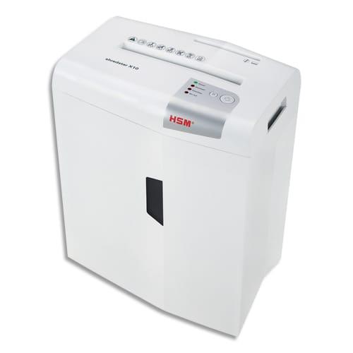 HSM destructeur de documents Shredstar X10 - Coupe croisée 4,5 x 30 mm - Bloc séparé pour CD/DVD - Capacité 20L_0