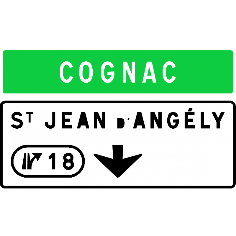 Panneau directionnel Da31a - Sortie numérotée - WP Signalisation - Gamme Innov - Résine thermoplastique_0