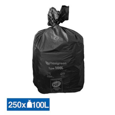 Sac poubelle noir Flexigreen 100 L, lot de 250_0