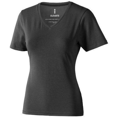 T-shirt bio manches courtes pour femme - Kawartha 38017954 - Col V et tissu extensible_0