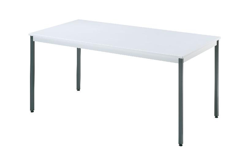 Table rectangulaire l.1200 x p.600 mm gris clair et anthracite_0