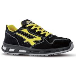 U-Power - Baskets de sécurité basses légères et confortables AXEL - Environnements secs - S1P SRC ESD Noir / Jaune Taille 47 - 47 noir matière sy_0