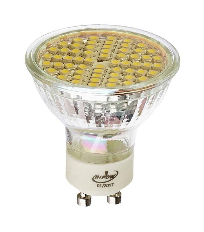 AMPOULE LED GU10 À 60SMD 3W 250LM (ÉQUIV 30W) BLANC NEUTRE 120° HIPOW