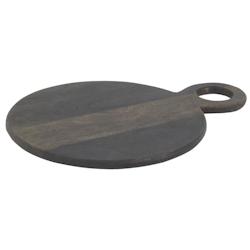 Aubry Gaspard - Planche à découper ronde en bois d'acacia teinté en noir. - TPD1480_0