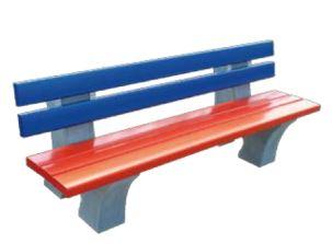 Banc public en plastique éco-design Kinder - 1,60m - Finition Syntal Acryl - Coloris au choix_0