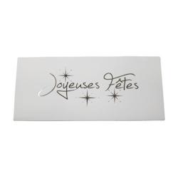 Boites bûches blanches joyeuses fêtes - 50 x 11 x 11 cm (25 unités) - NJFB5011_0