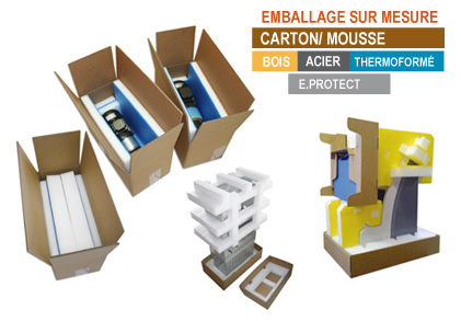 Emballages Carton + Mousse pour produits fragiles tous formats
