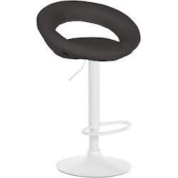 CLP Tabouret de bar Olinda Tissu Gris foncé/Blanc - gris textile 315797_0