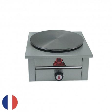 Crêpière gaz professionnelle Sofraca - 1 plaque 40 cm - fonte micro sillonnée - 5820W_0