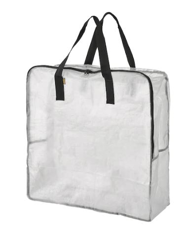 DIMPA - Sac de rangement transparent 65x22x65 cm - Contenance pour roue, affaires de sport ou vêtements_0