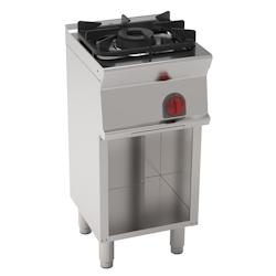 EURAST - Fourneau à gaz 1 brûleur sur support ouvert - 400x450x900 mm - 7,2 Kw - 33290317 - inox 33290317_0