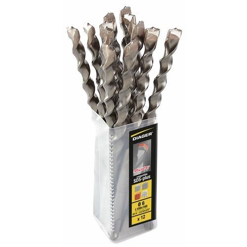 FORETS BÉTON CARBURE TWISTER SDS+ - TYPE 110 - Ø8 X 160MM - X12 DIAGER