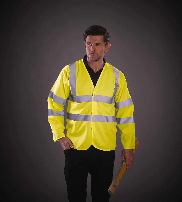 Gilet de sécurité Hi-vis à manches longues - Réf: YHVJ200 - EN ISO20471:2013 Classe 3 - Hi-Vis Yellow/Orange_0