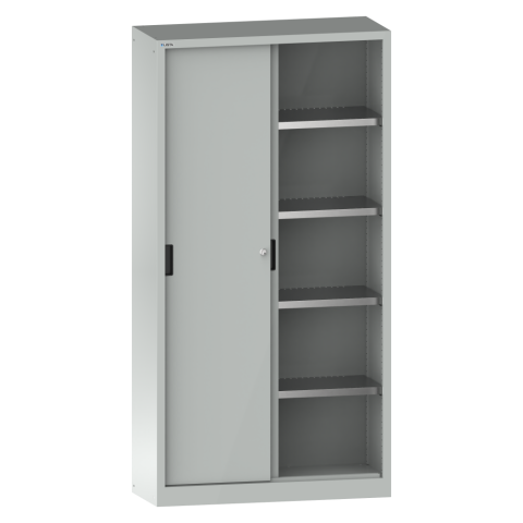 LISTA - ARMOIRE PORTES COULISSANTES (HXLXP) 195 X 125 X 58CM KEY LOCK R7035