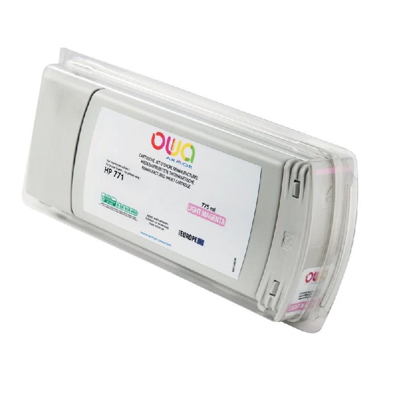 OWA B45168OW Cartouche d'encre remanufacturée compatible HP 771 - Magenta clair_0