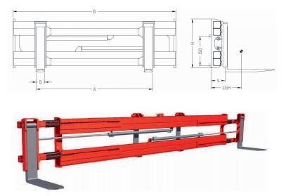 Positionneur écarteur rapporté à grande ouverture - Fourches non incluses - Capacité 4000 kg à 600 mm_0