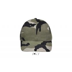 Sol's - Casquette 6 panneaux BUFFALO Camouflage Vert Taille Unique - Taille unique 3660731182573_0