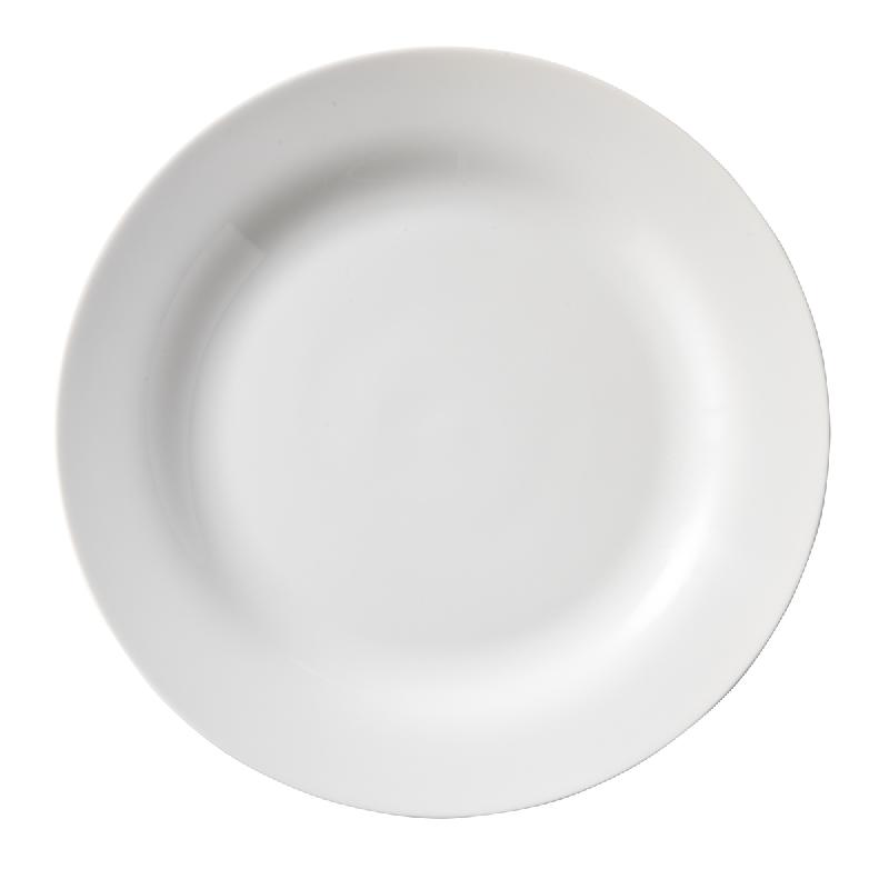 ASSIETTE PLATE ROND BLANC PORCELAINE Ø 24 CM BAZIK