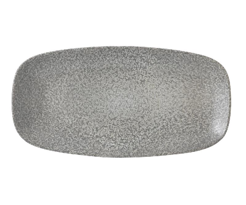 ASSIETTE PLATE RECTANGULAIRE GRIS PORCELAINE 29,8X15,3 CM EVO ORIGINS DUDSON
