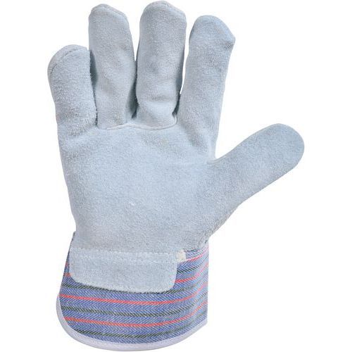 10 GANTS DE MANUTENTION DE PROTECTION EN CUIR CROÛTE ET TOILE ORDINAIRE - SINGER SAFETY